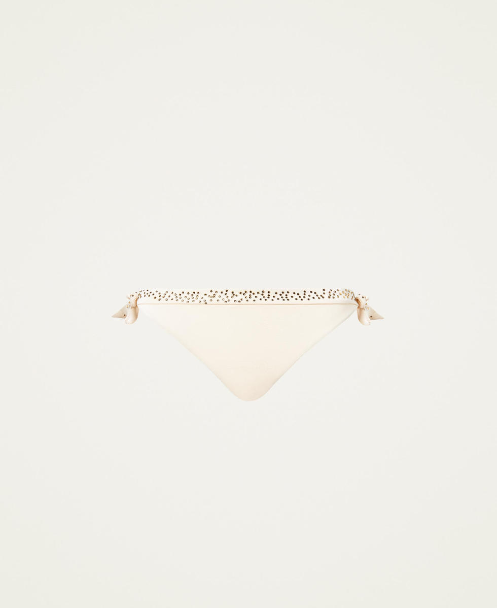 Bikini thong with rhinestones