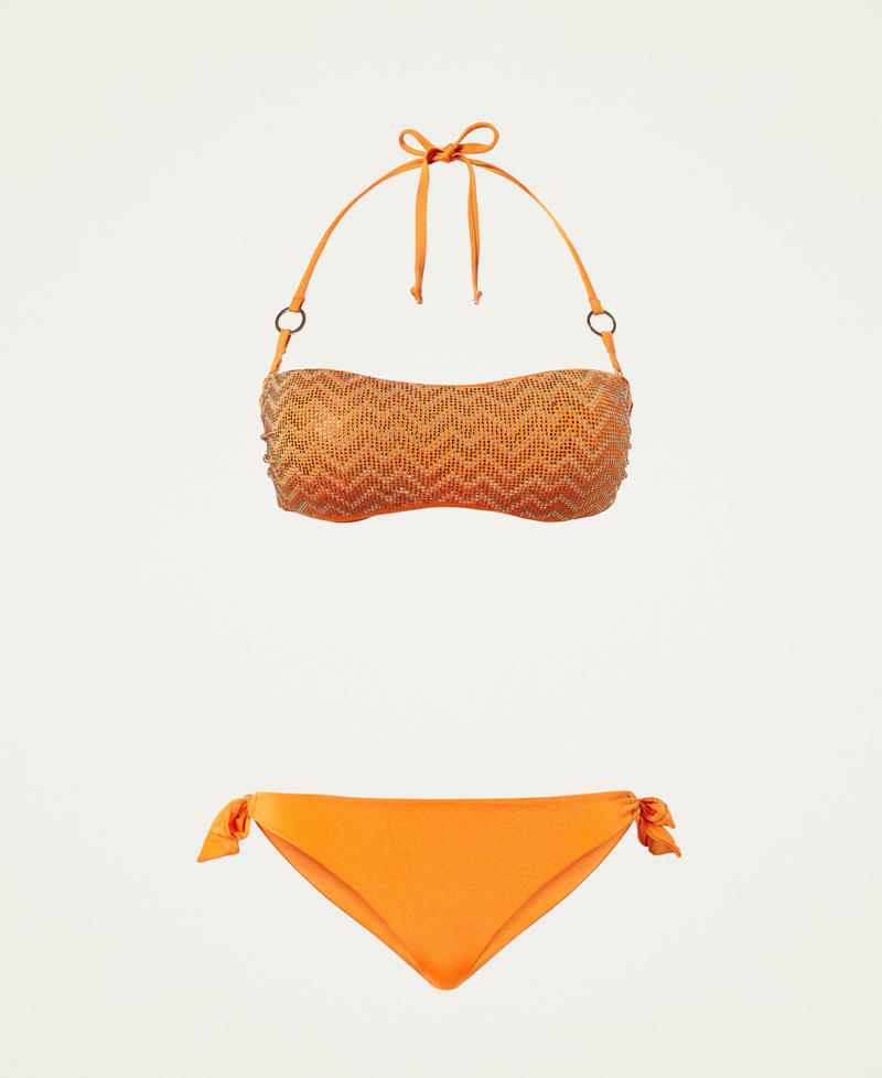 Bikini de bain avec haut bandeau et culotte brésilienne Melon Femme 221LBMBXX-0S