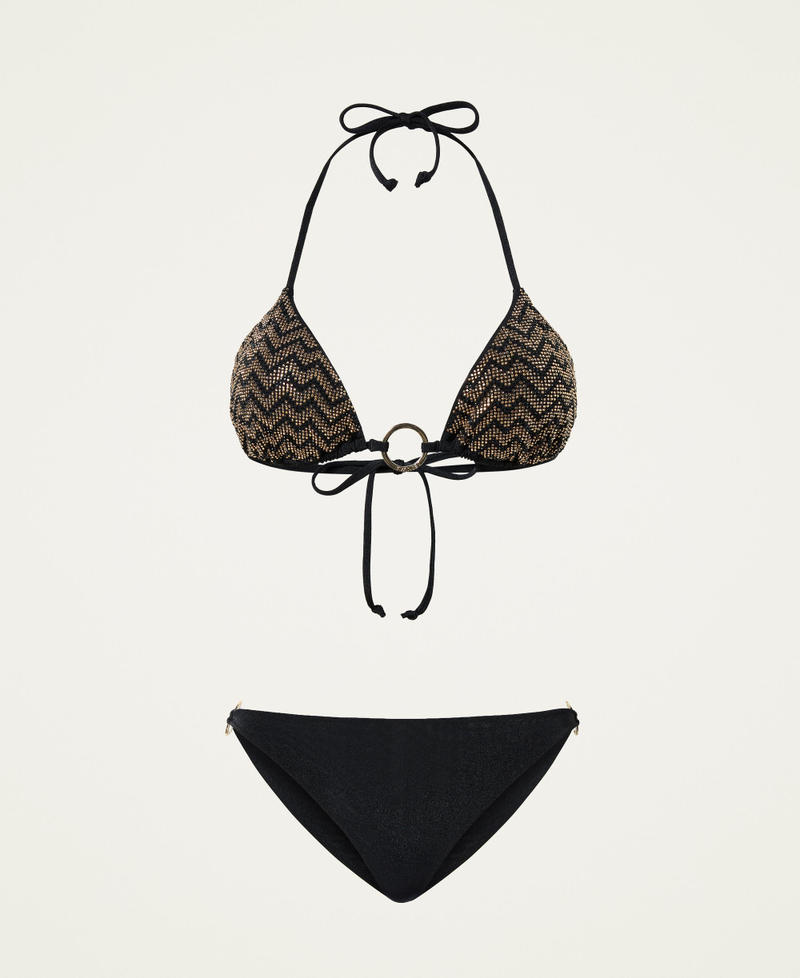 Triangle and thong bikini