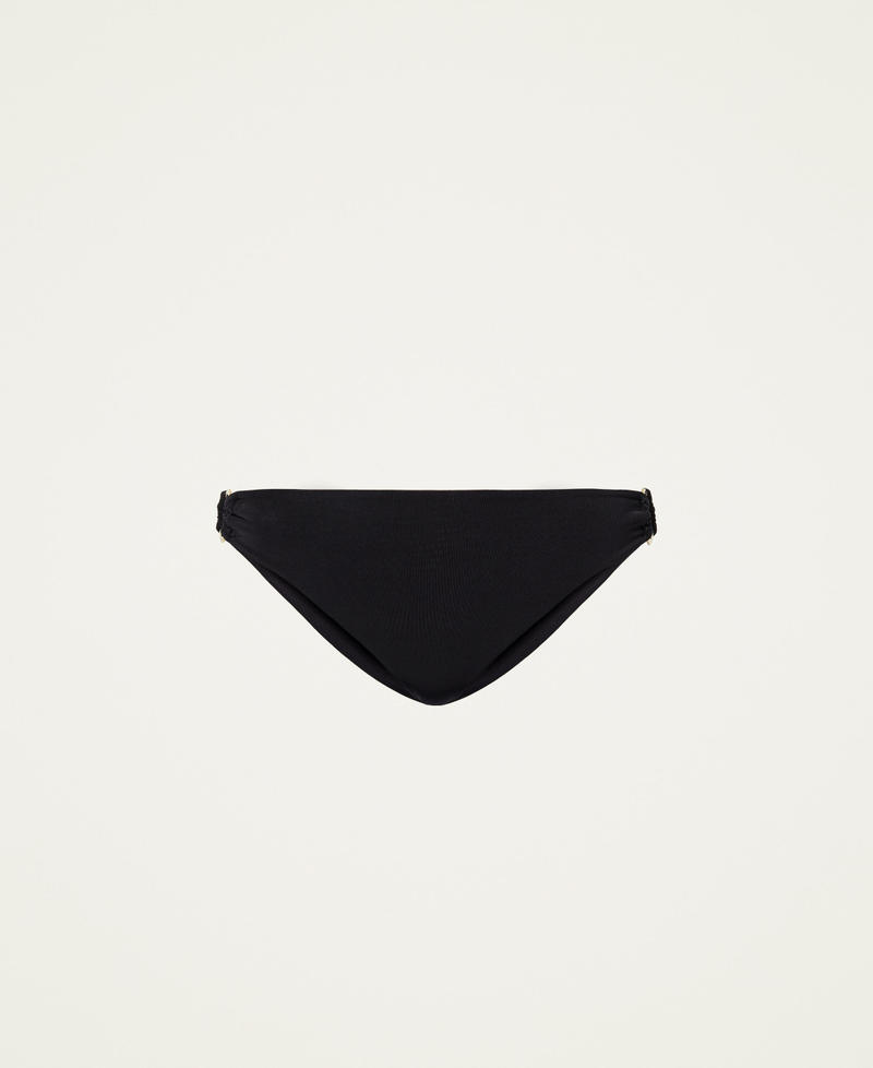 Bikini bottom with loops Black Woman 221LBMF66-0S