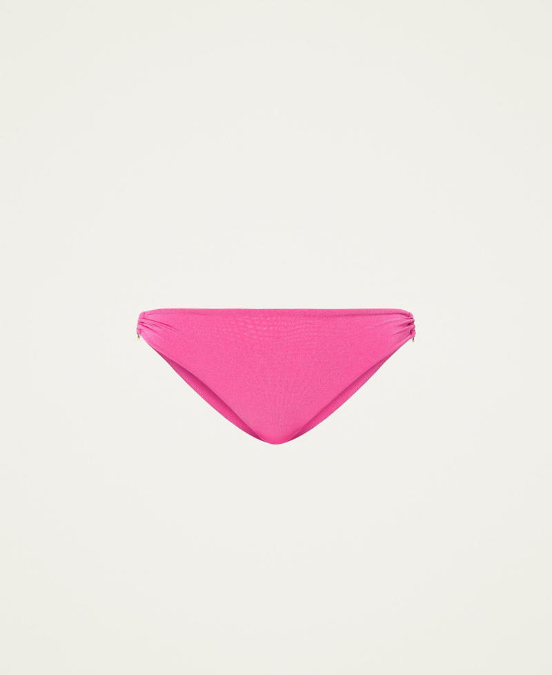 Bikini bottom with loops "Raspberry” Fuchsia Woman 221LBMF66_06713_0S