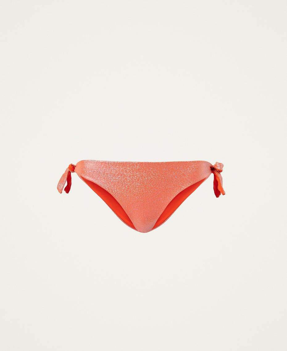 Bikinitanga mit Glitter „Orange Sun“-Orange Frau 221LBMH88-0S