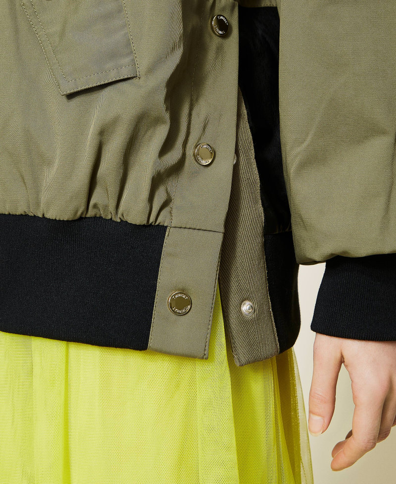 Gabardine bomber jacket