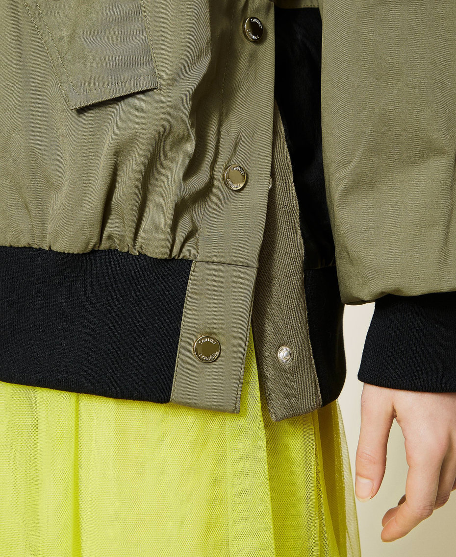 Gabardine bomber jacket