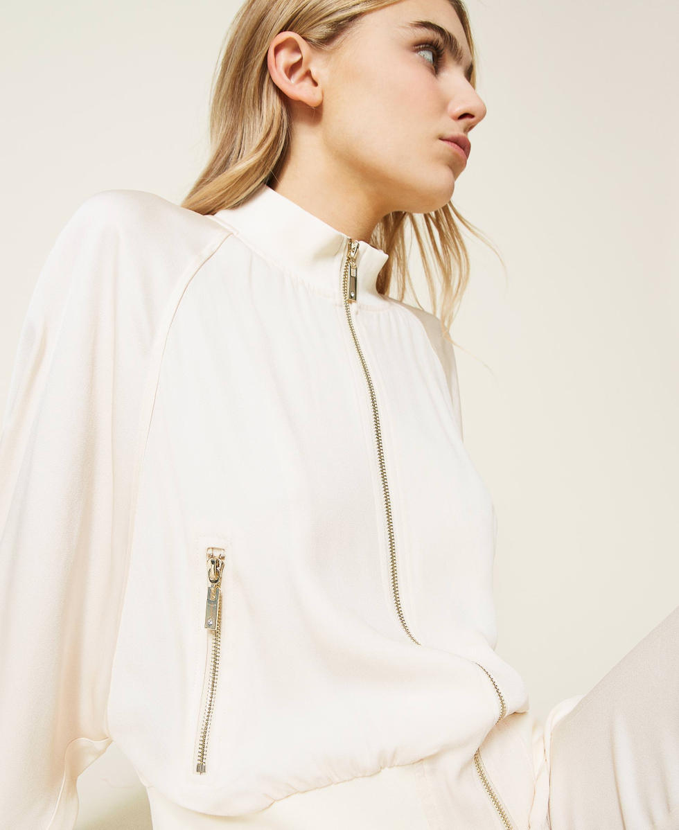 Plain white bomber jacket online