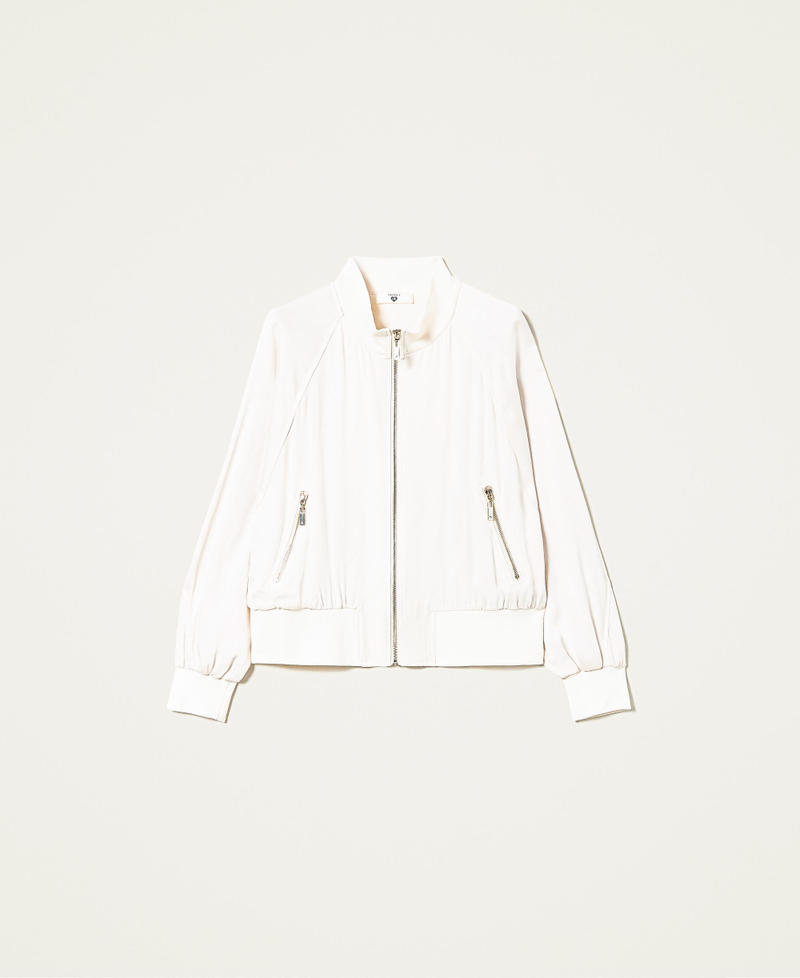 Bomber jacket with zip "Mystic White" Woman 221LL24HH-0S