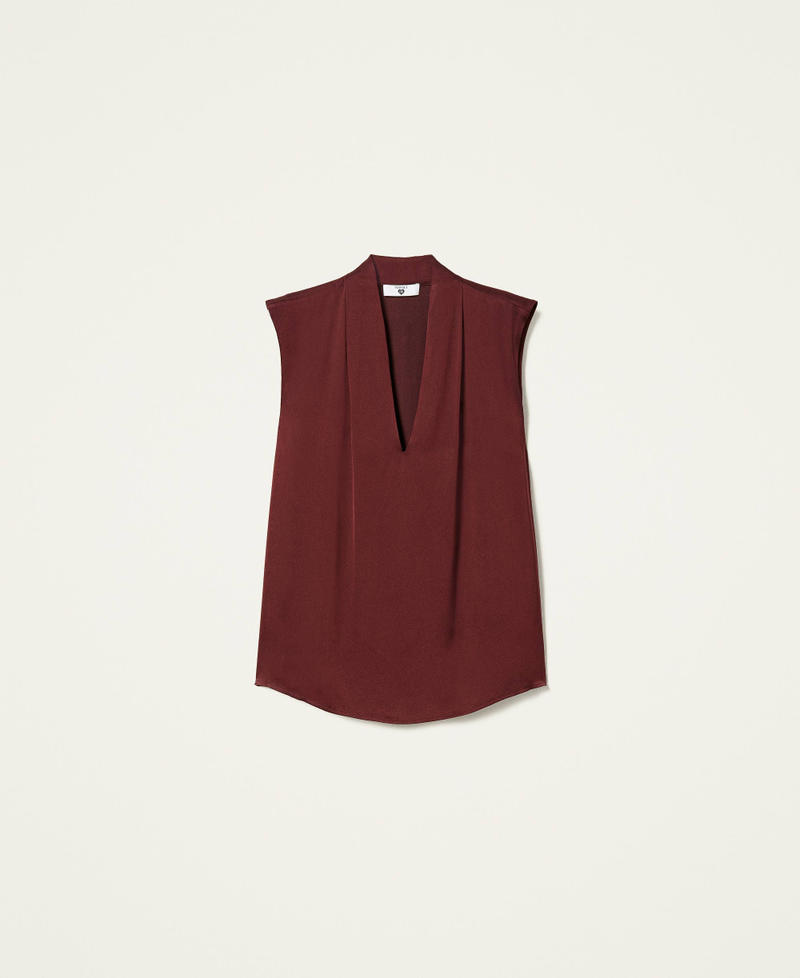 Top con manga casquillo