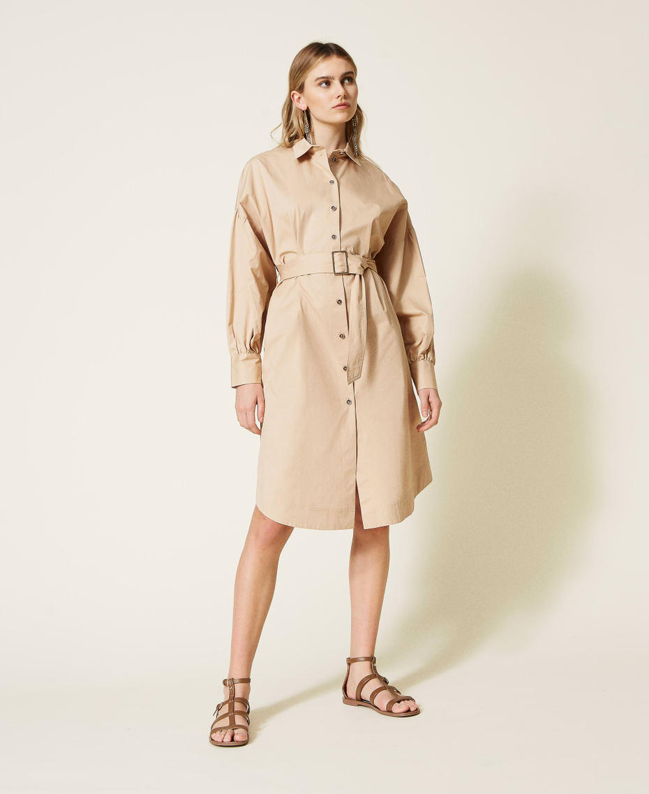 Hemdblusenkleid aus Popeline