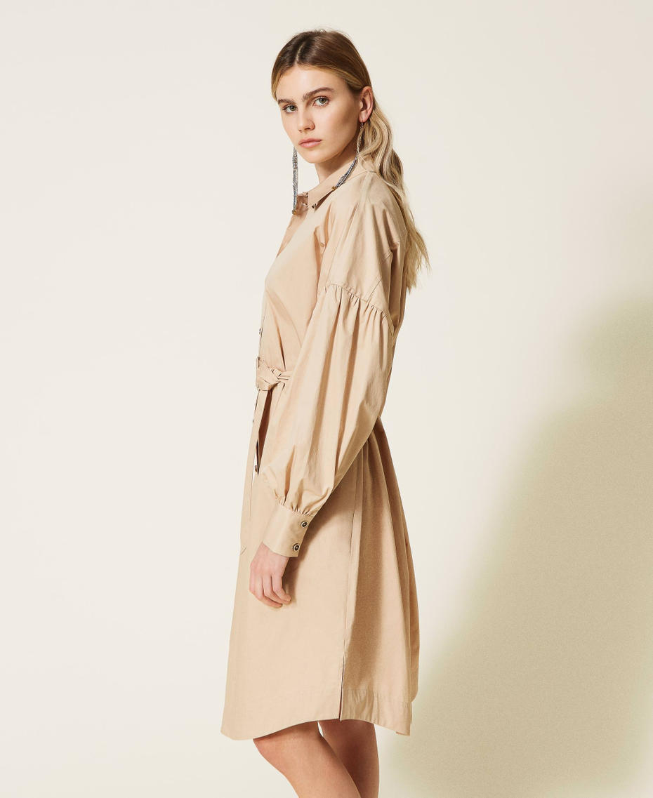 Poplin shirt dress