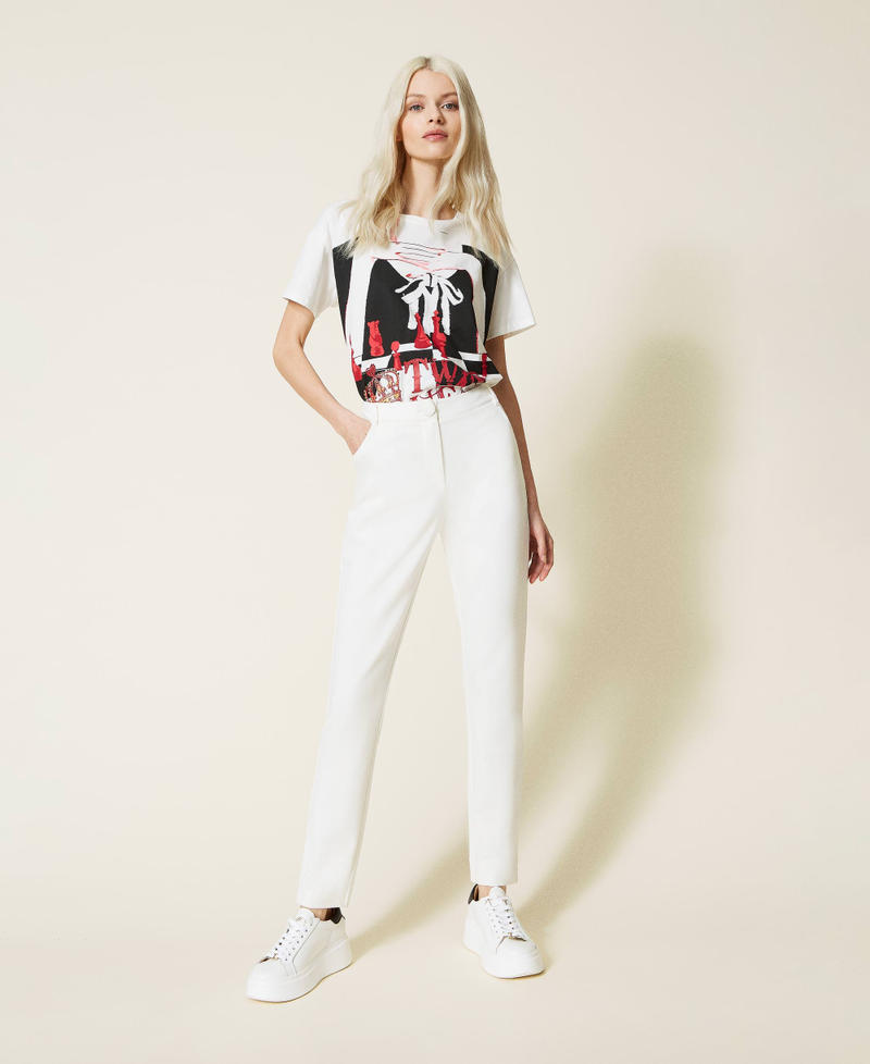 Skinny trousers with slits White Snow Woman 221LL26GG-01