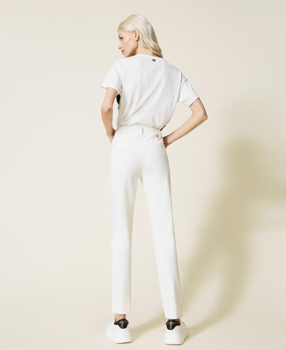 Pantaloni skinny con spacchi Bianco Neve Donna 221LL26GG-03