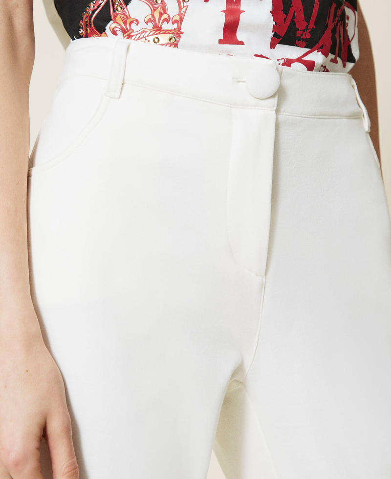 Pantalon skinny avec fentes Blanc Neige Femme 221LL26GG-04
