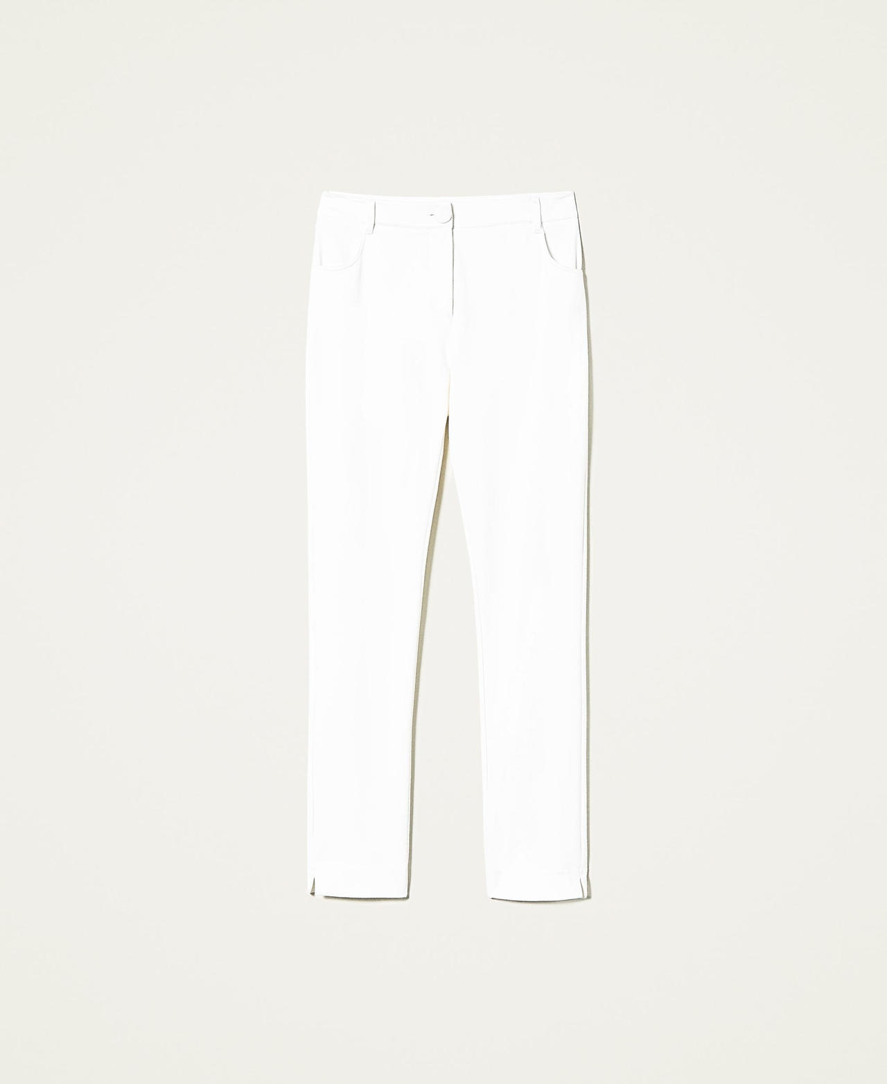 Pantaloni skinny con spacchi Bianco Neve Donna 221LL26GG-0S