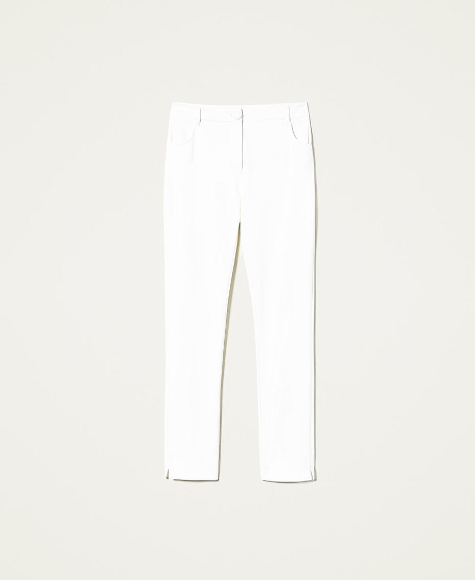 Skinny trousers with slits