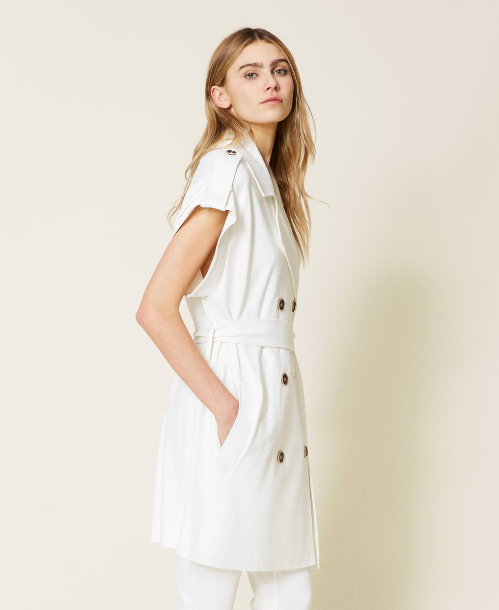 Trench-waistcoat with belt
