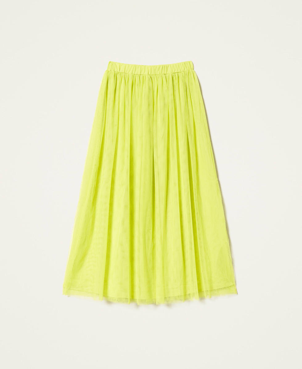 Gonna lunga in tulle pliss&eacute;