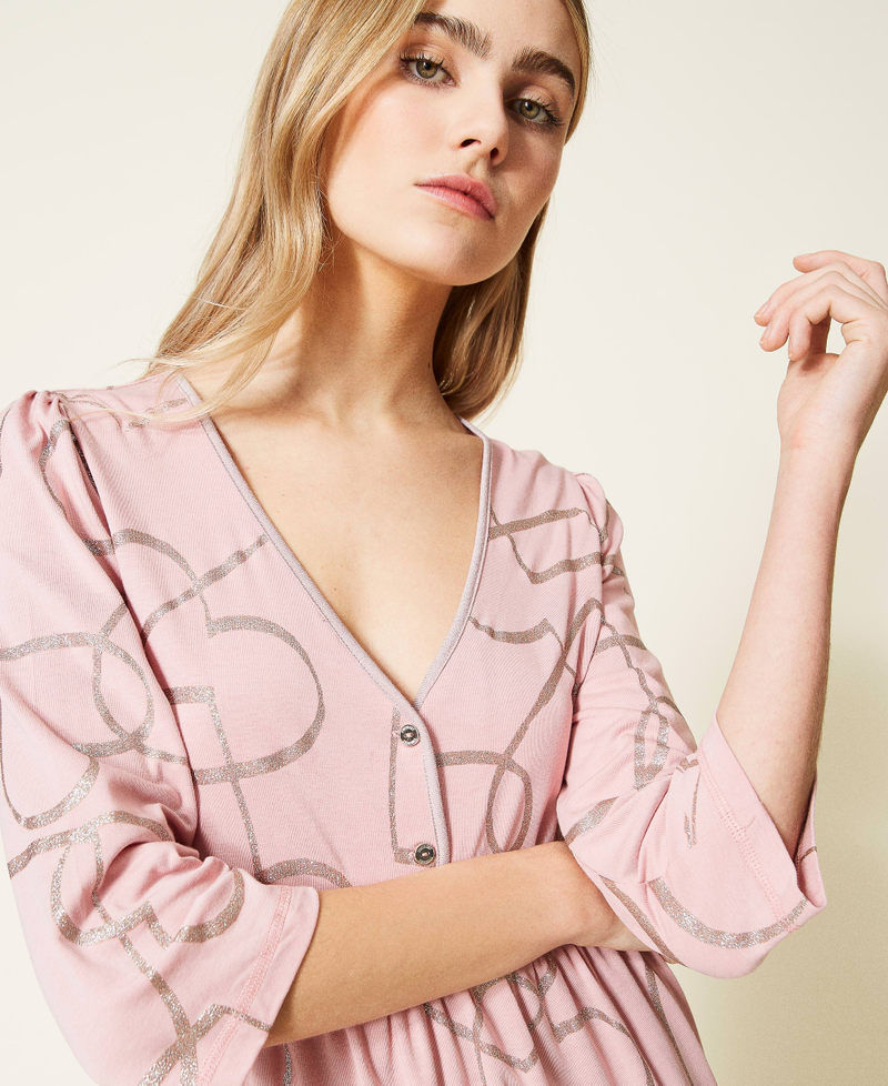 Chemise de nuit avec imprimé pailleté Rose « Silver Pink » Femme 221LL2CBB-04