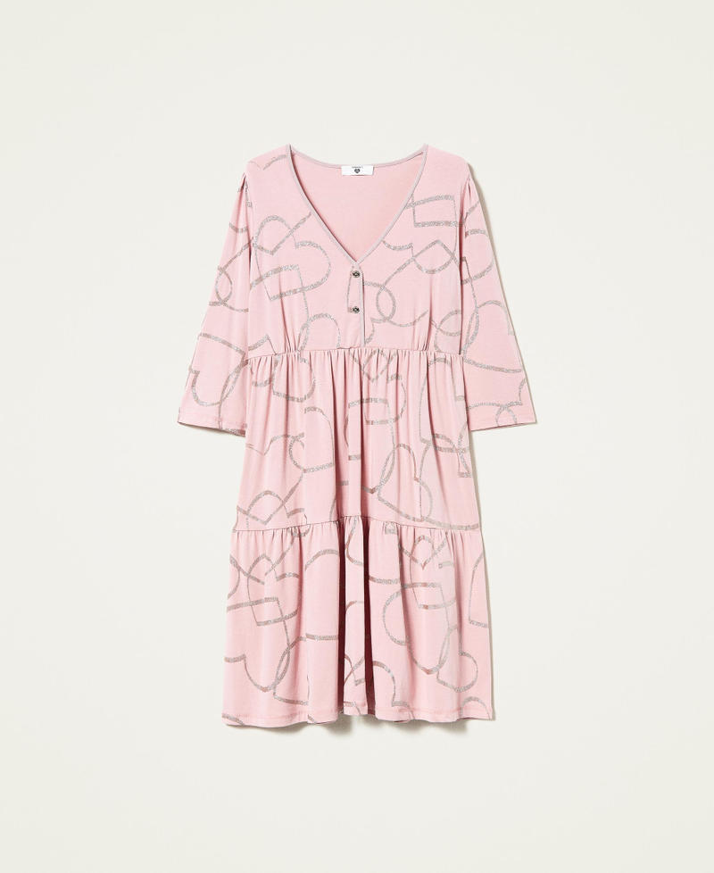 Chemise de nuit avec imprimé pailleté Rose « Silver Pink » Femme 221LL2CBB-0S