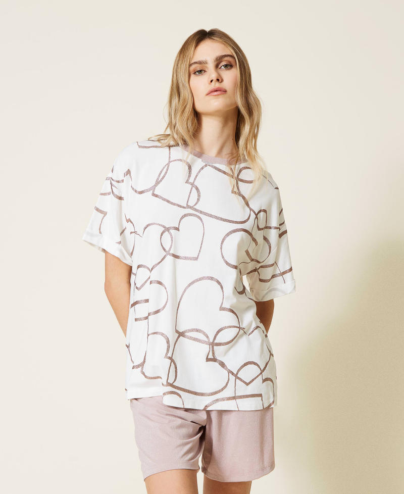 Pigiama con stampa glitter