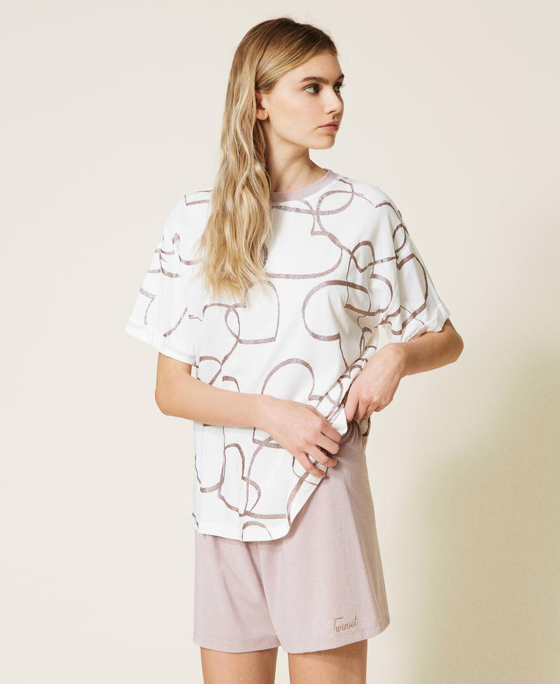 Pigiama con stampa glitter