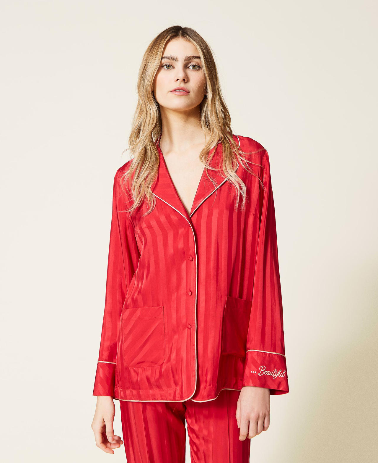 Jacquard satin pyjamas