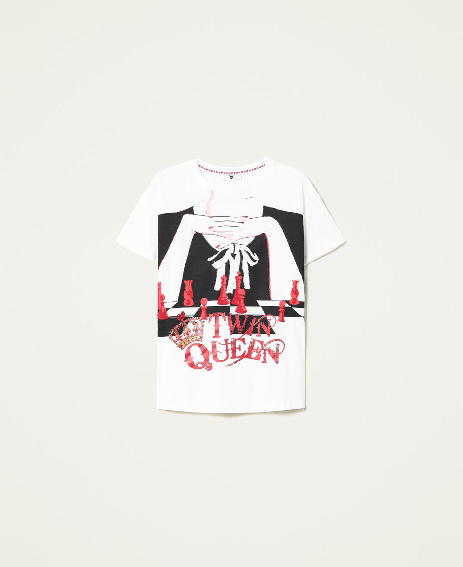 T-shirt con stampa Twin Queen