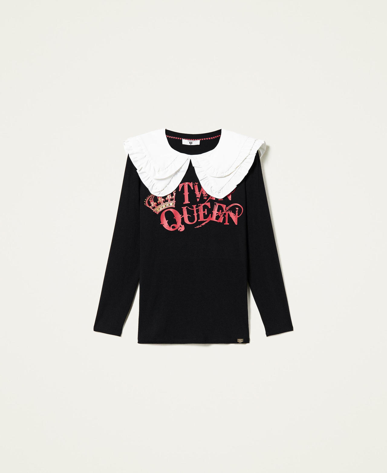 Shirt mit „Twin Queen“-Print und Kragen