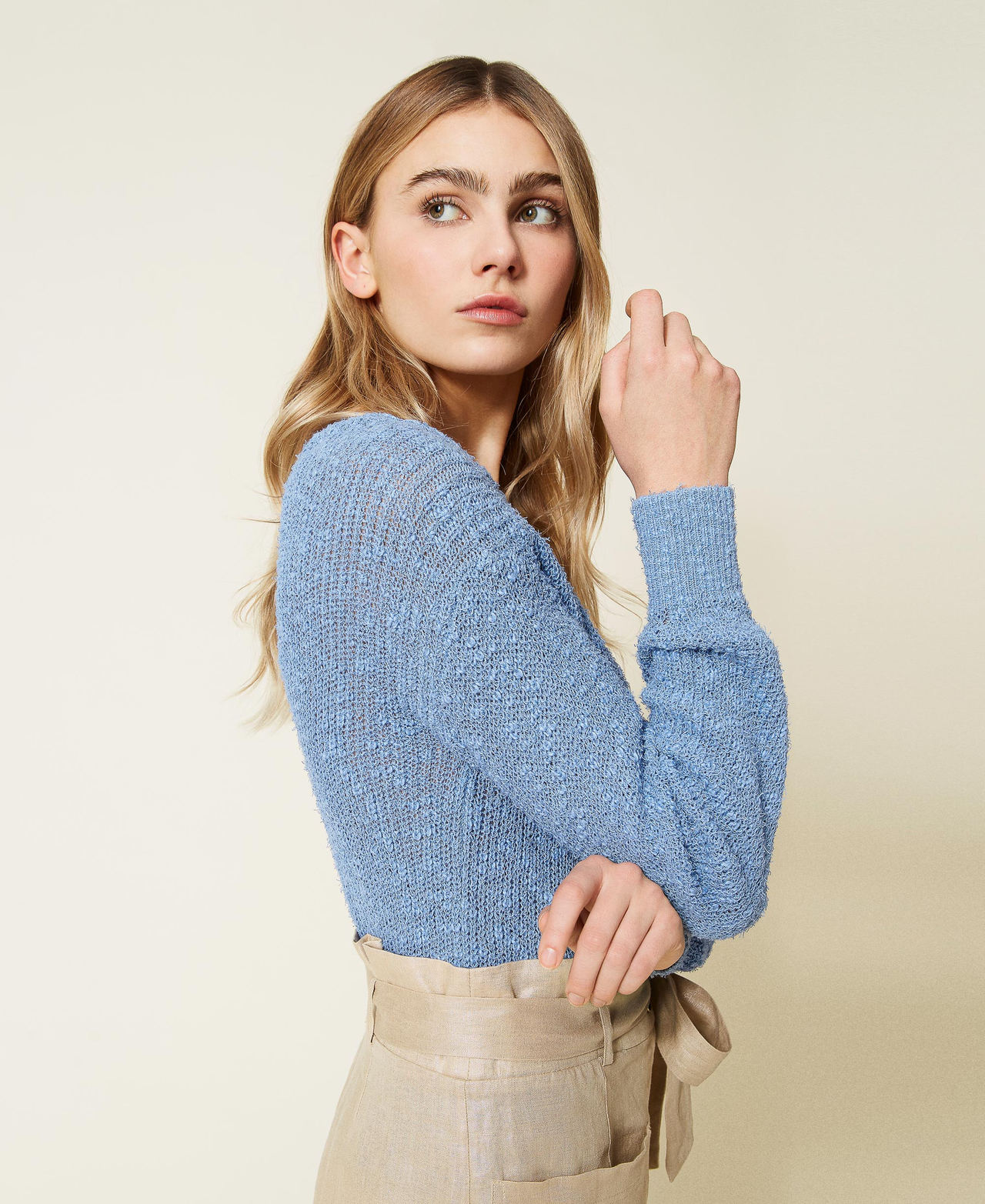 Jersey est&aacute;ndar con ganchillo