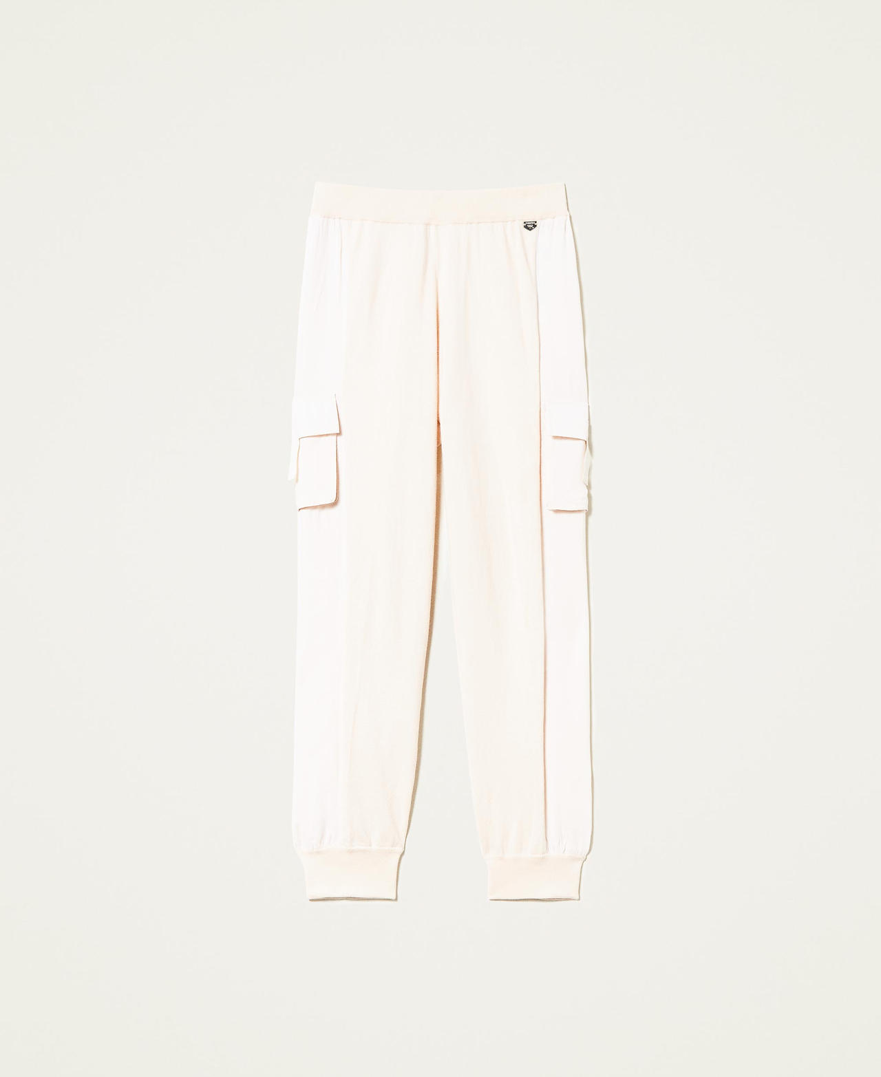 Pantalon de jogging avec insertions Blanc « Mystic White » Femme 221LL32CC-0S