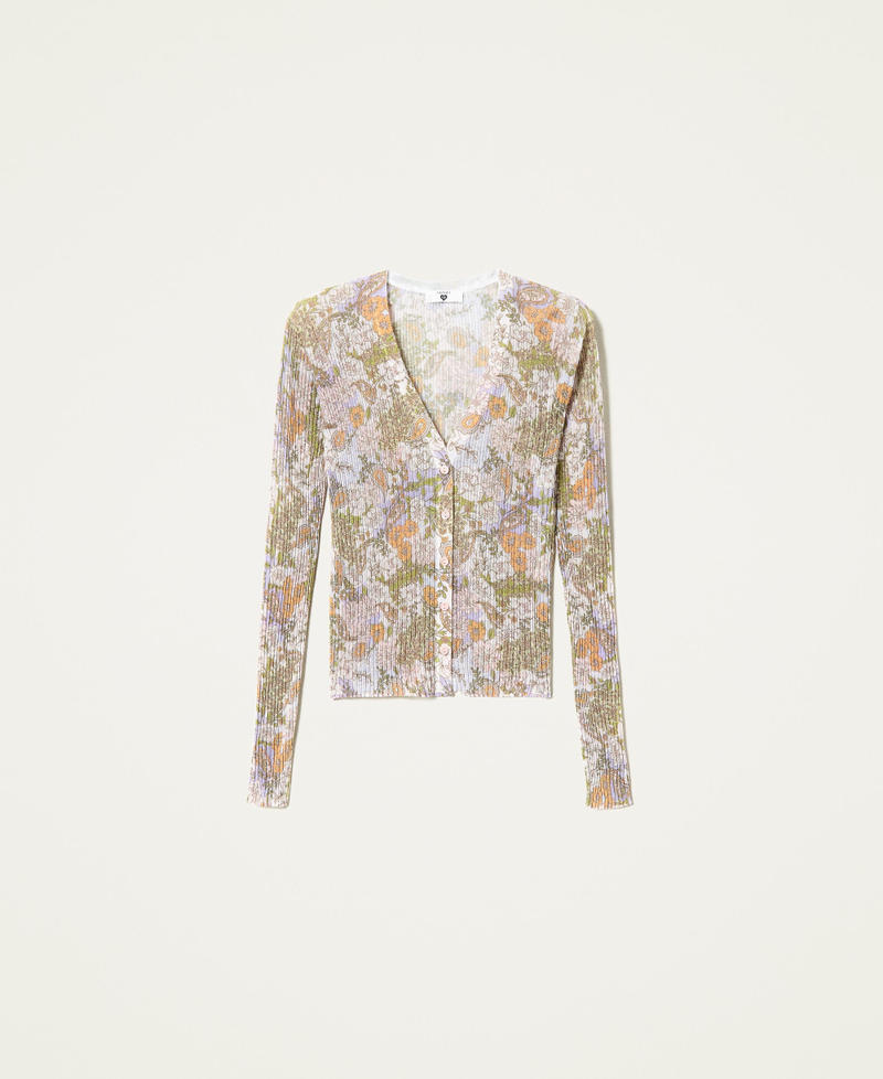 Cardigan c&ocirc;tel&eacute; avec imprim&eacute; paisley