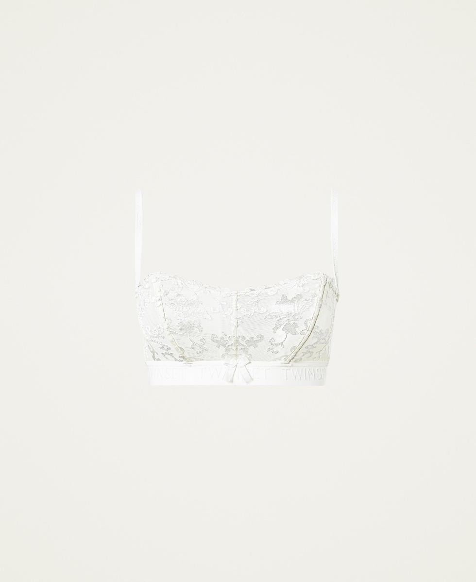 Lace bandeau bra Woman White TWINSET Milano