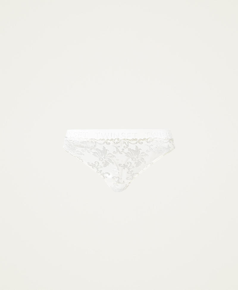 Tanga de tul con bordado