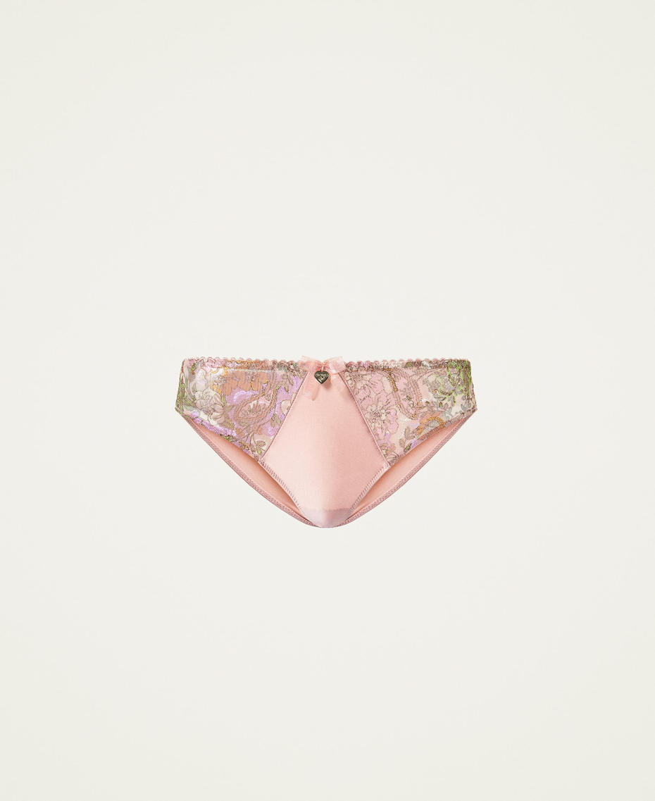 Embroidered tulle briefs