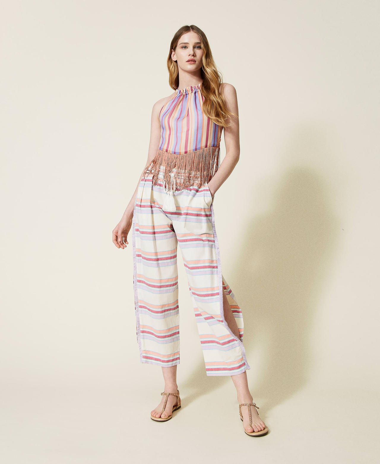 Jacquard Trousers in Iron