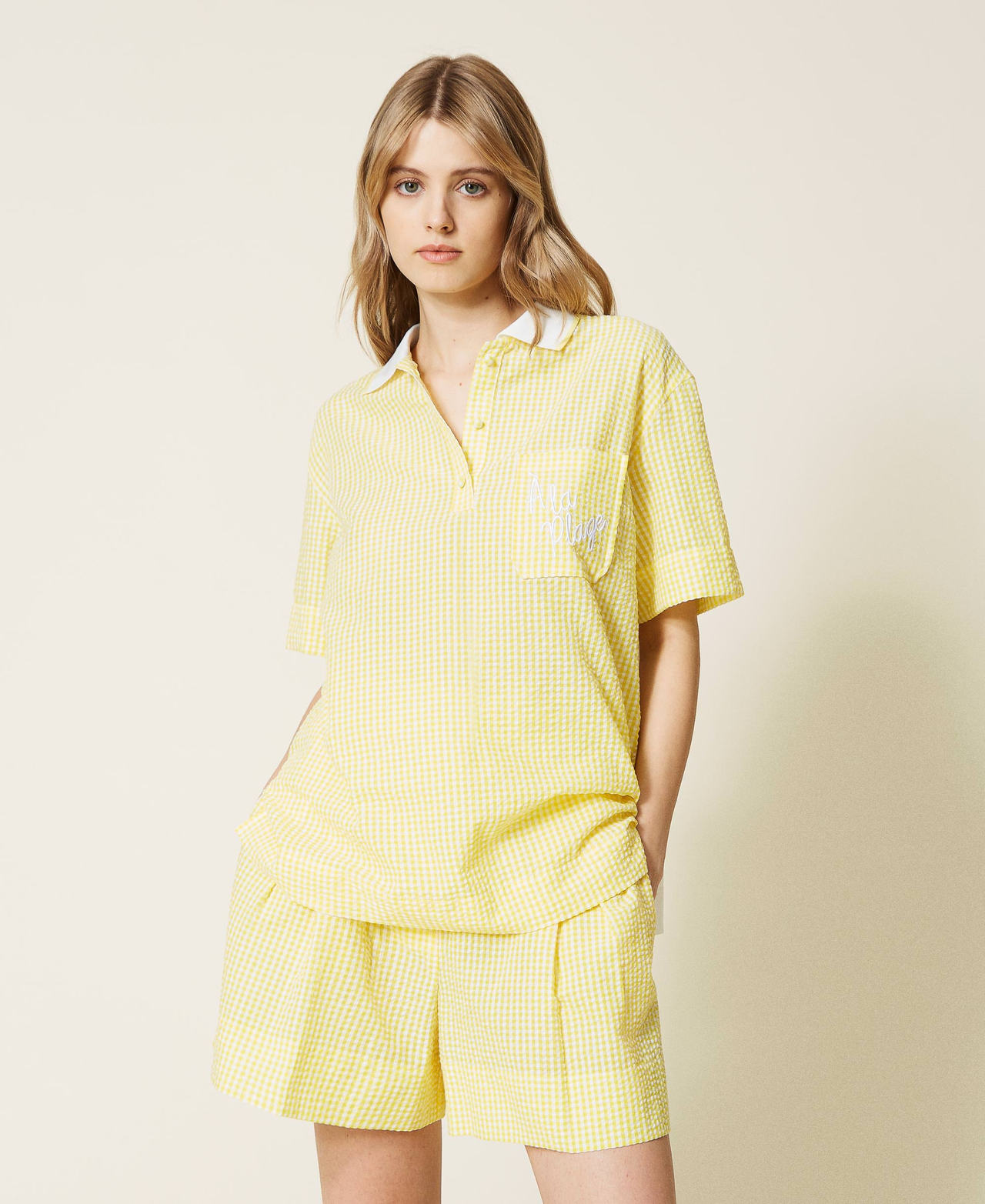 Polobluse mit Vichykaros