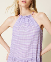 Maperò Vestina In Cotone Con Fantasia Vichy M33233