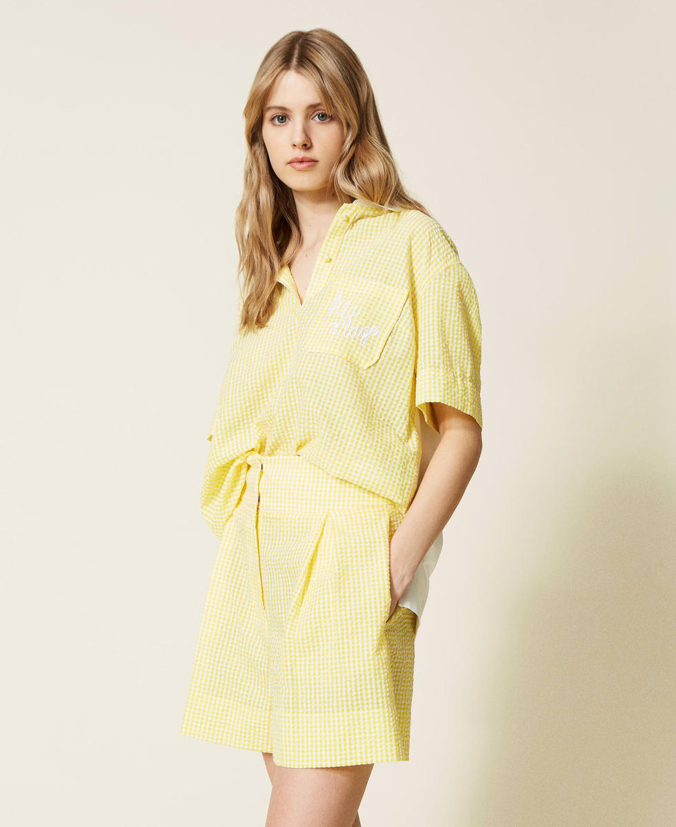 Short vichy femme hot sale