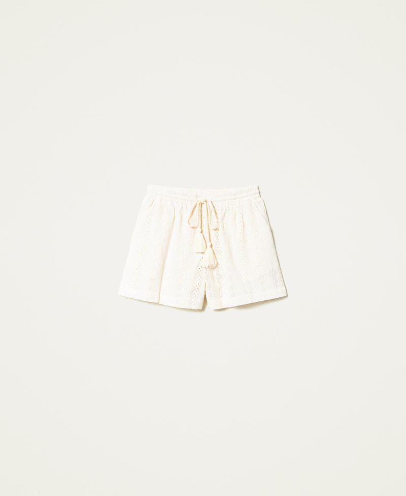 Jacquard shorts with belt