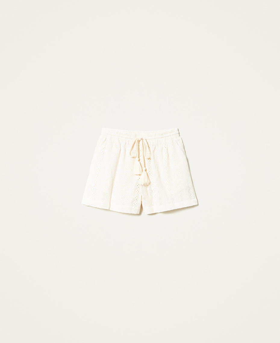 Jacquard shorts with belt
