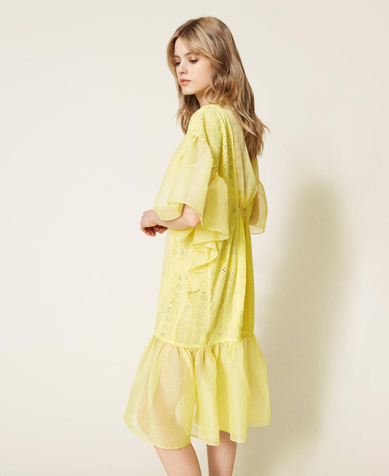 Midi kaftan dress with belt "Celandine” Yellow Woman 221LM2PEE-03