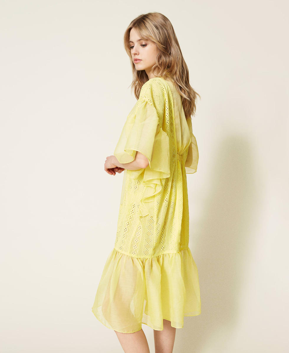 Kaftankleid in Midil&auml;nge mit G&uuml;rtel