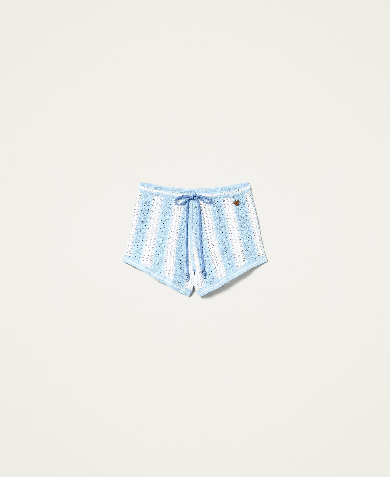Crochet shorts with drawstring