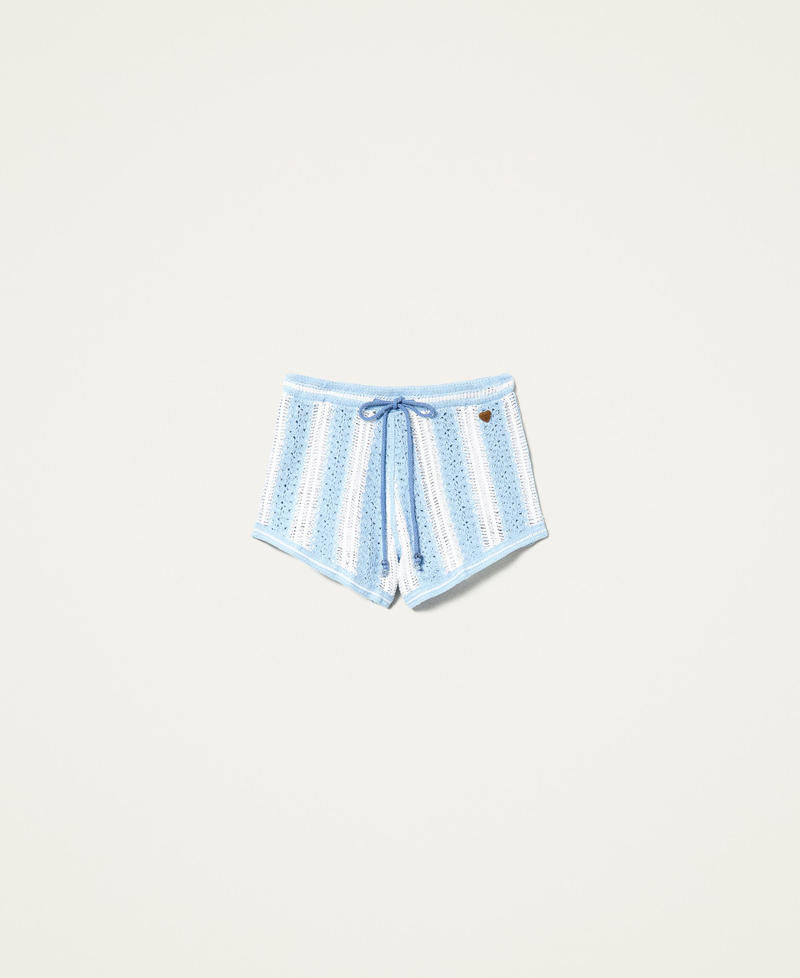 Crochet shorts with drawstring