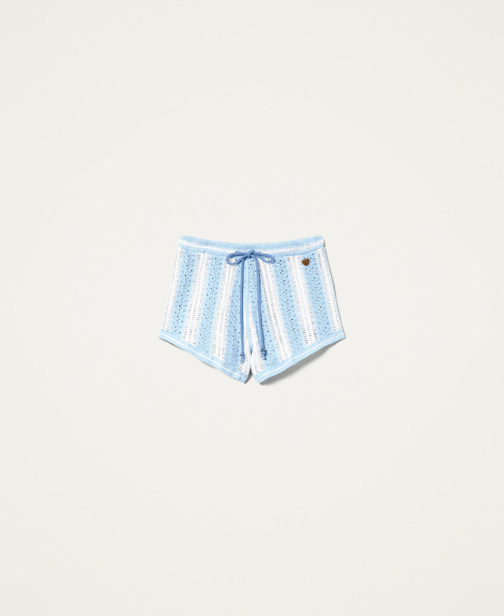 Crochet shorts with drawstring