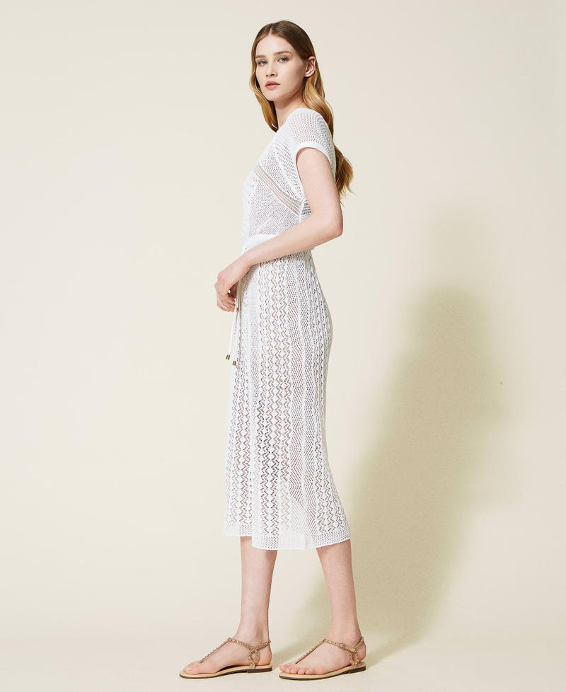 Long knit dress with slit Off White Woman 221LM31GG-03