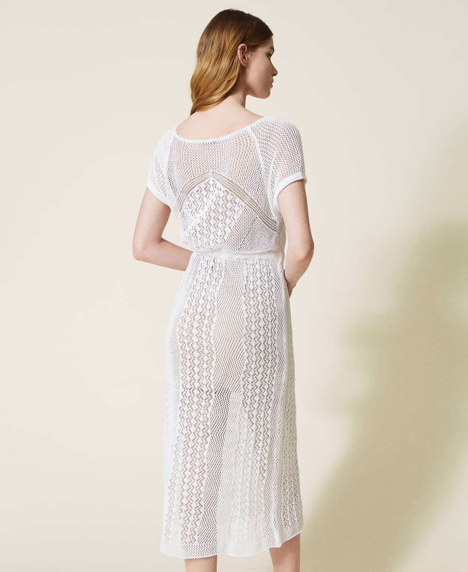 Robe longue en maille avec fente