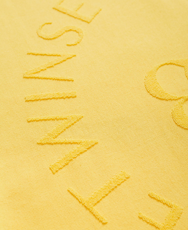 Terry beach towel with logo