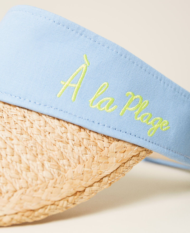 Visiera in paglia e tessuto