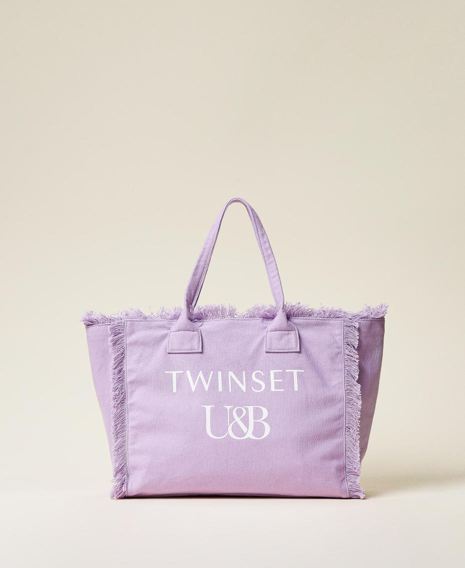 Canvas shopper with logo