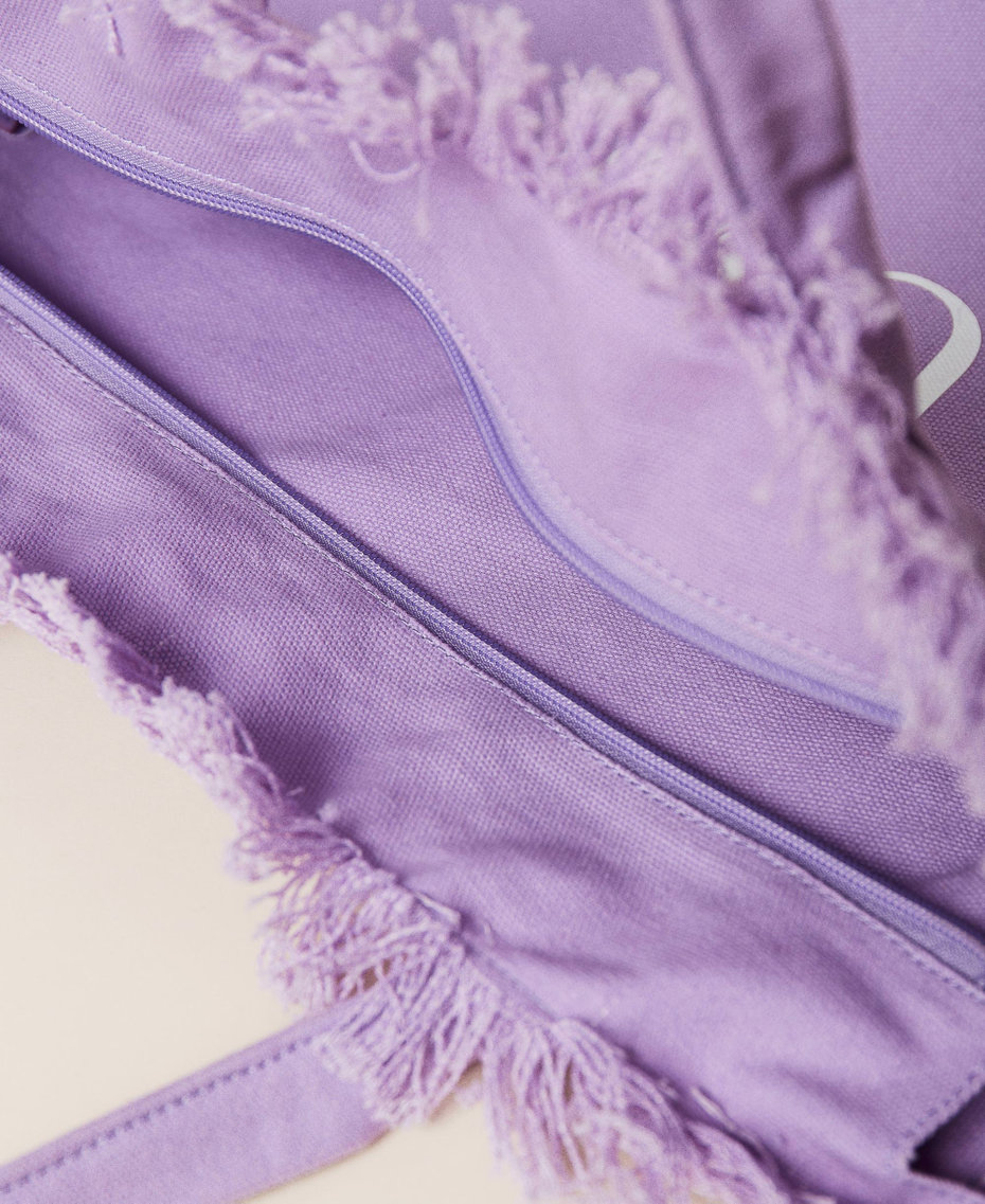 Cabas en toile avec logo Violet « Pastel Lilac » Femme 221LM7ZGG-05